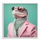 Stupell Industries Hipster Iguana Portrait Framed Giclee, design by Roozbeh
